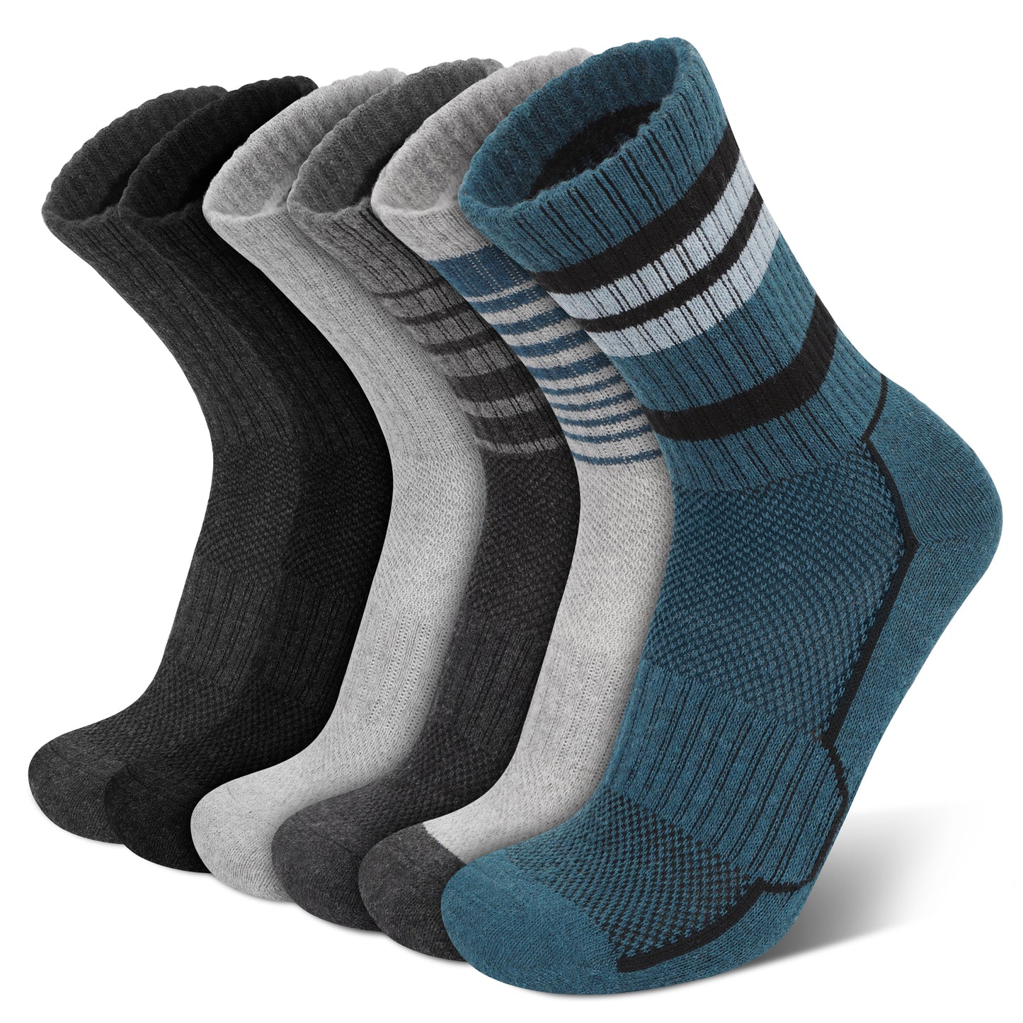KOITHOT 6 Pairs Men Wool Socks Warm Winter Soft Cozy Socks for Men