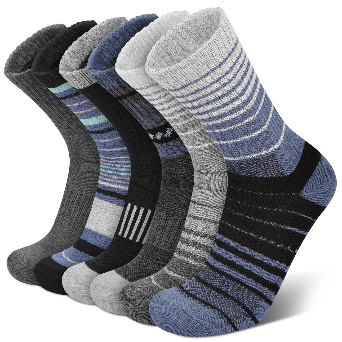 KOITHOT 6 Pairs Men Wool Socks Warm Winter Soft Cozy Socks for Men