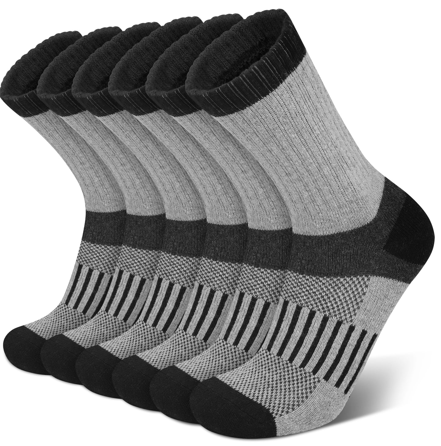KOITHOT 6 Pairs Men Wool Socks Warm Winter Soft Cozy Socks for Men
