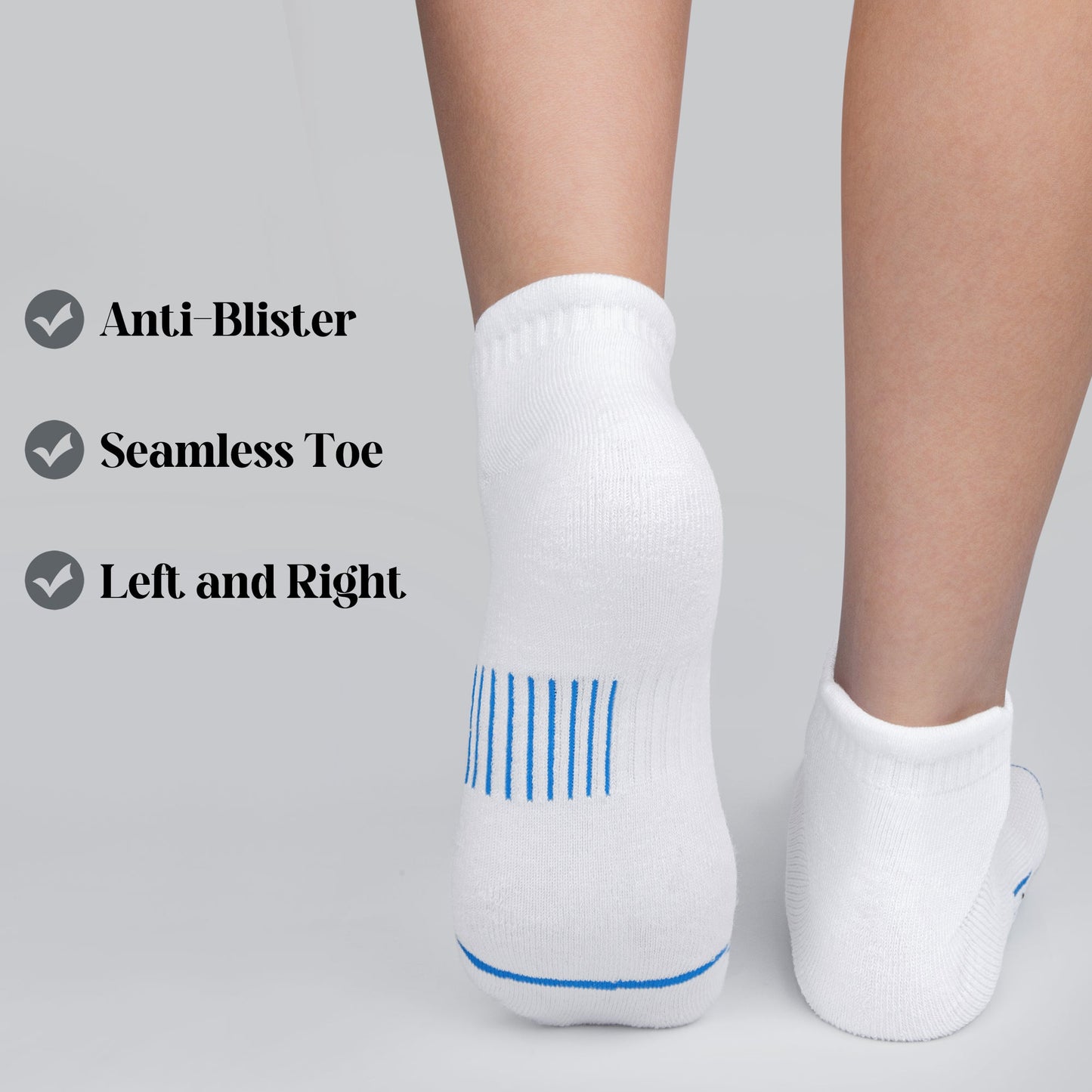 KOITHOT 12 Pairs Men Ankle Socks, Cushioned Athletic Breathable Low Cut Socks for Men