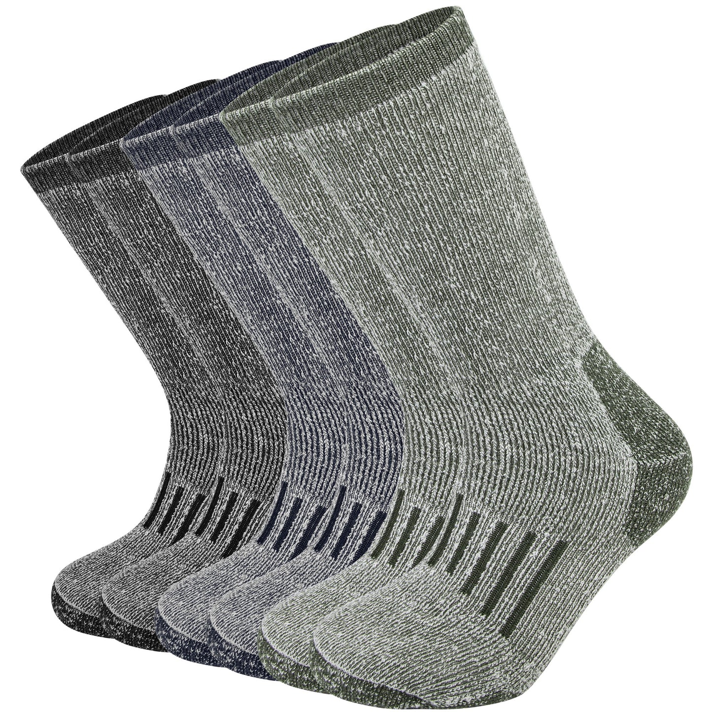 KOITHOT 3 Pack Merino Wool Socks for Men & Women, Thermal Boot Warm Hiking Socks