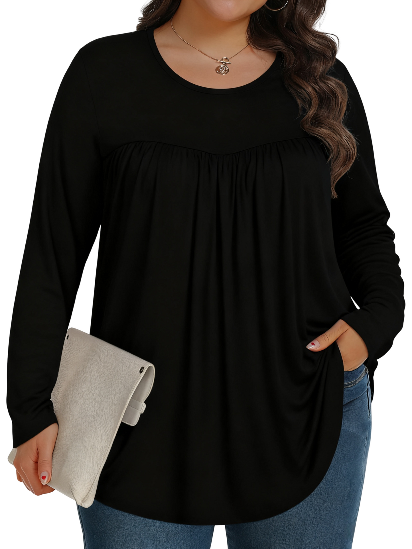 KOITHOT Womens Plus Size Tops Tunic Short Sleeve Crew Neck Shirts Casual Soft Blouse 1X-5X