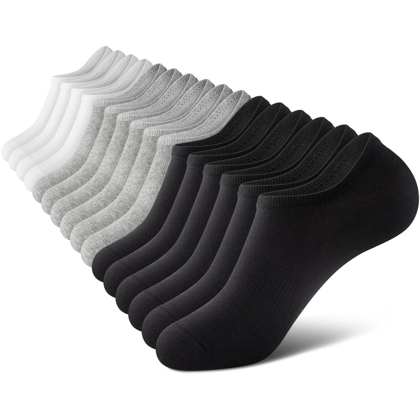 KOITHOT No Show Socks Men, Low Cut Ankle Short Casual Cotton Socks