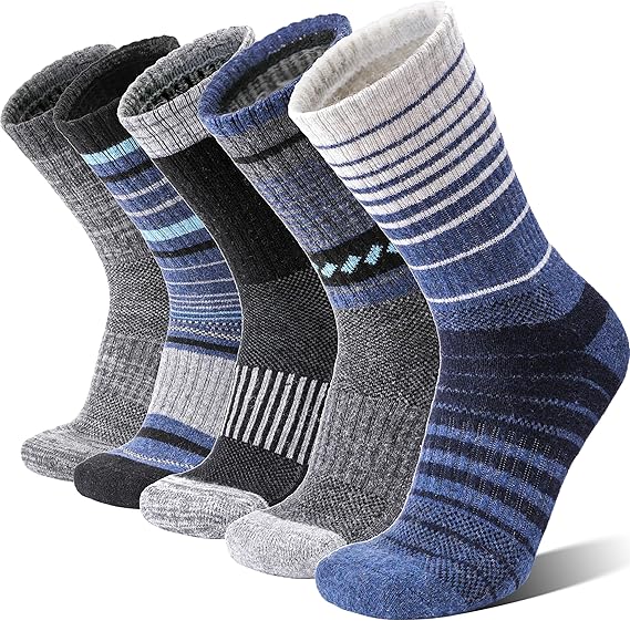 KOITHOT 6 Pairs Men Wool Socks Warm Winter Soft Cozy Socks for Men