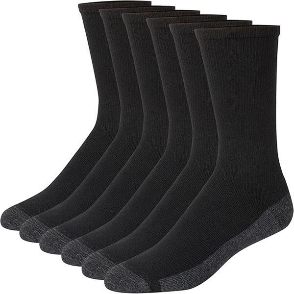 KOITHOT Men's Max Cushioned Crew Socks, Moisture-Wicking with Odor Control