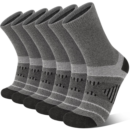 KOITHOT 6 Pairs Men Wool Socks Thermal Winter Warm Outdoor Work Boot Hiking Socks for Men & Women