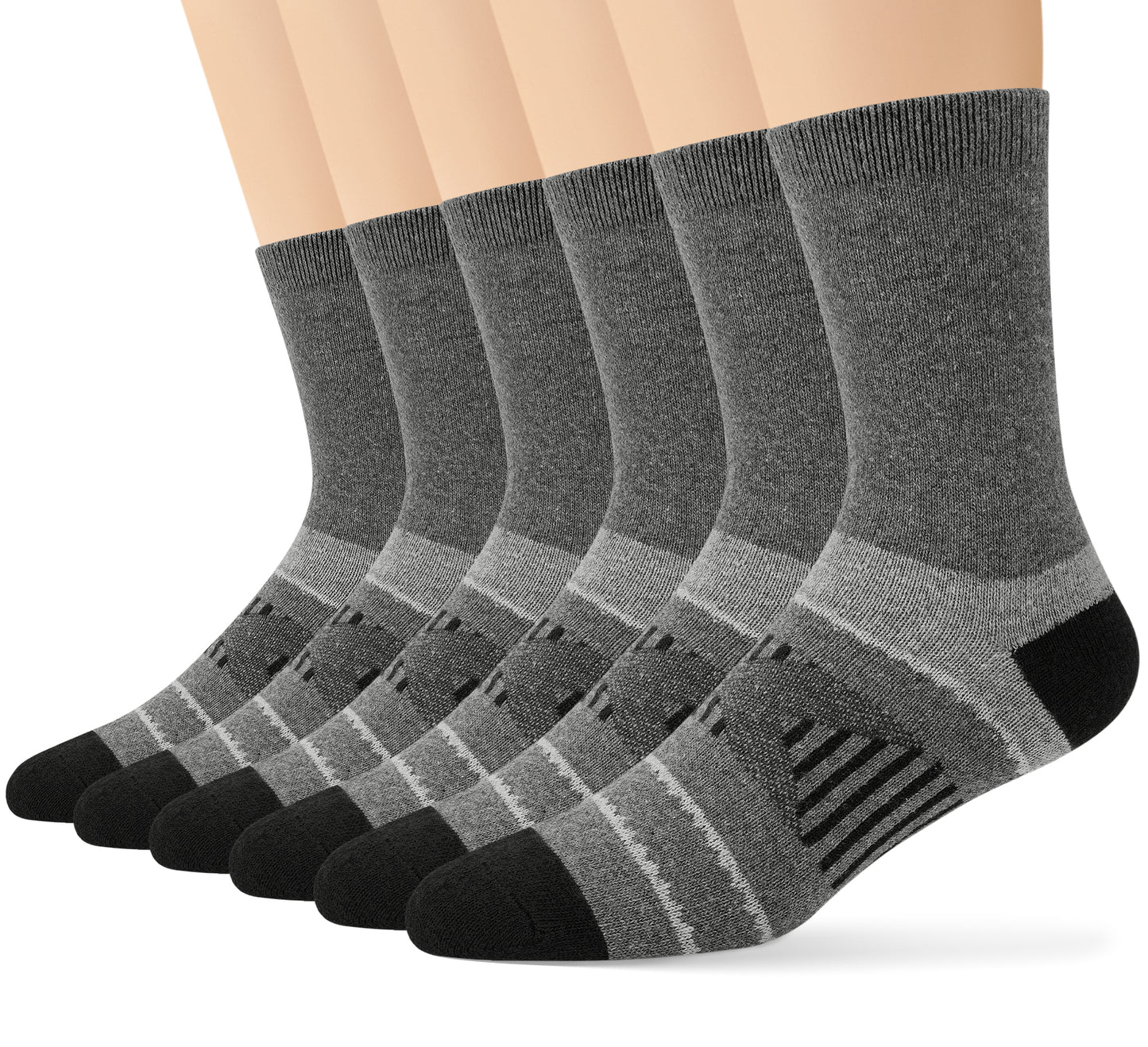 KOITHOT 6 Pairs Men Wool Socks Thermal Winter Warm Outdoor Work Boot Hiking Socks for Men & Women