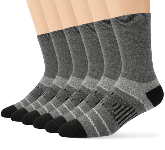 KOITHOT 6 Pairs Men Wool Socks Thermal Winter Warm Outdoor Work Boot Hiking Socks for Men & Women