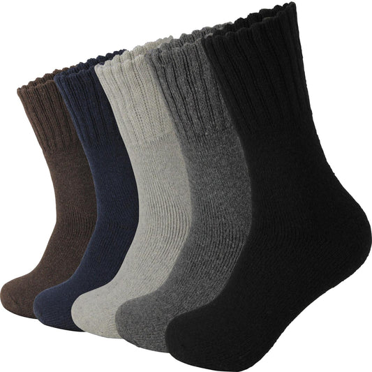 KOITHOT Boot Socks for Men - Solid Winter Socks Thick