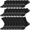KOITHOT 12 Pairs Socks for Men with 4 No Show, 4 Ankle and 4 Crew, Cushioned Breathable Men Socks Size 10-13