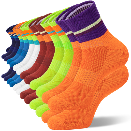 KOITHOT 12 Pairs Mens Crew Socks Cushioned Breathable Sports Athletic Socks Crew Socks for Men Size 6-9