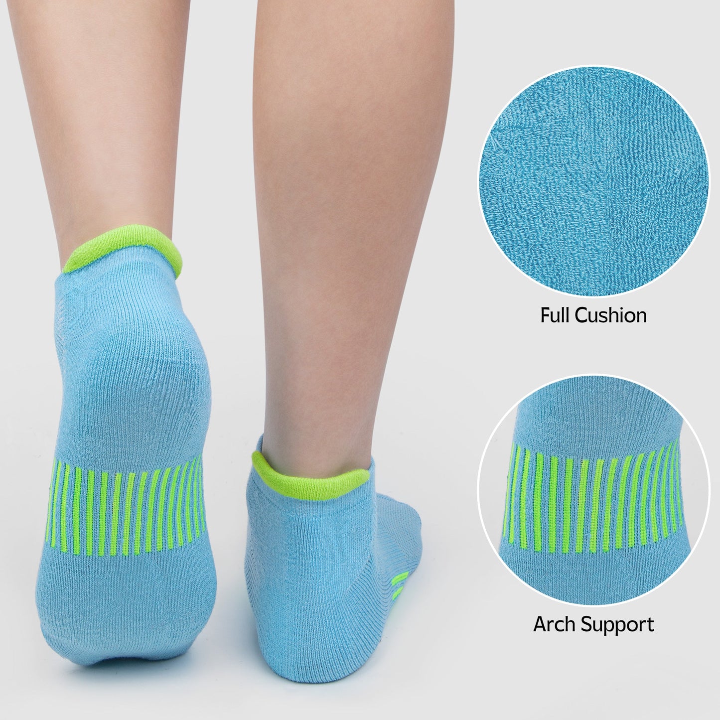 KOITHOT 12 Pairs Men Ankle Socks for Mens Black Cushioned Socks Athletic Running Size 6-9
