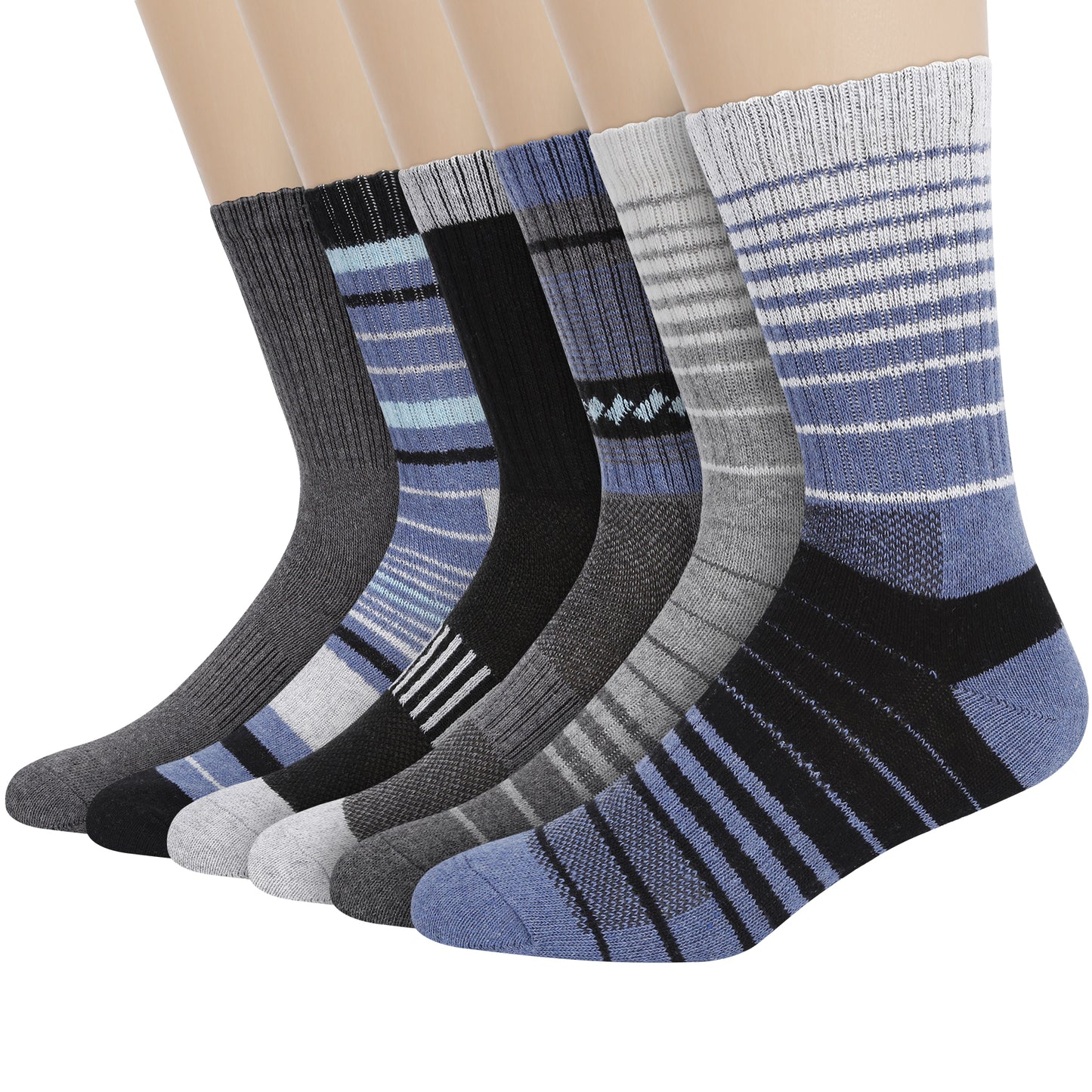 KOITHOT 6 Pairs Men Wool Socks Warm Winter Soft Cozy Socks for Men