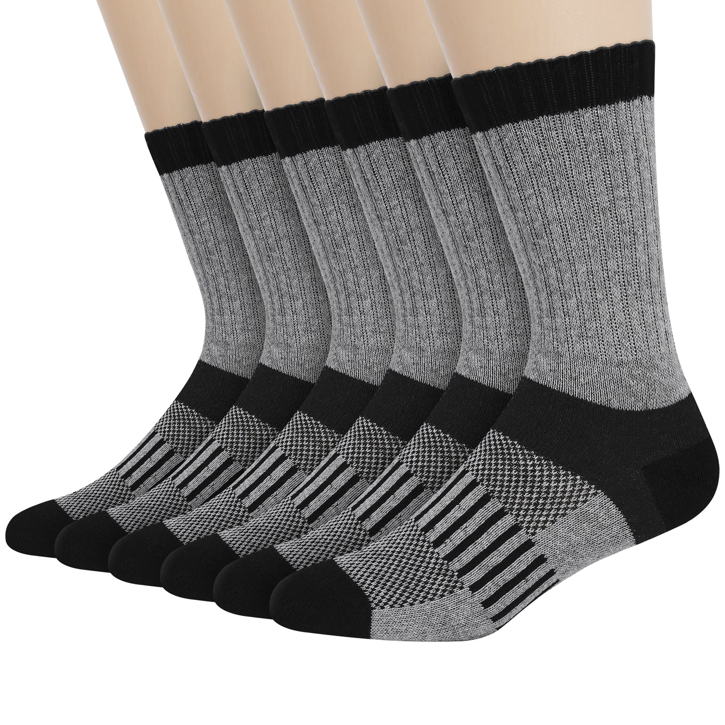 KOITHOT 6 Pairs Men Wool Socks Warm Winter Soft Cozy Socks for Men