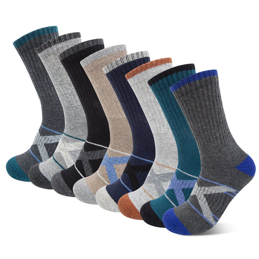 KOITHOT 8 Pairs Wool Socks for Men, Crew Socks Thermal Warm for Winter Work Hiking