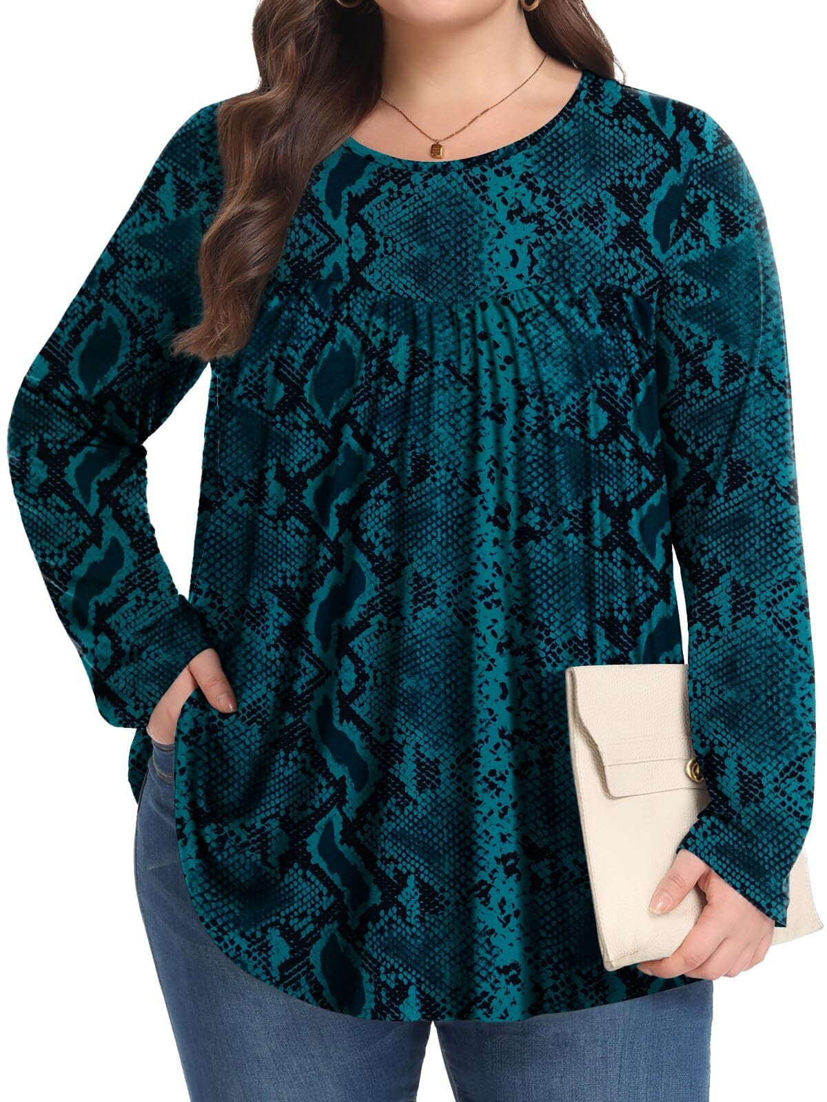 KOITHOT Womens Plus Size Tops Tunic Short Sleeve Crew Neck Shirts Casual Soft Blouse 1X-5X