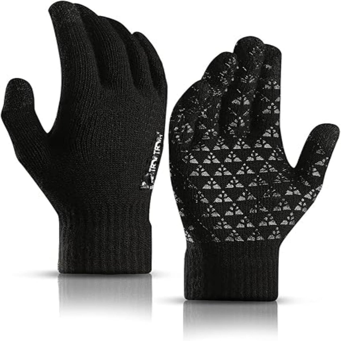 KOITHOT 10 Pairs Winter Gloves for Men Women, Upgraded Touch Screen Fashion Knit Warm Winter Gloves