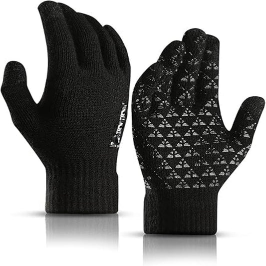KOITHOT 10 Pairs Winter Gloves for Men Women, Upgraded Touch Screen Fashion Knit Warm Winter Gloves