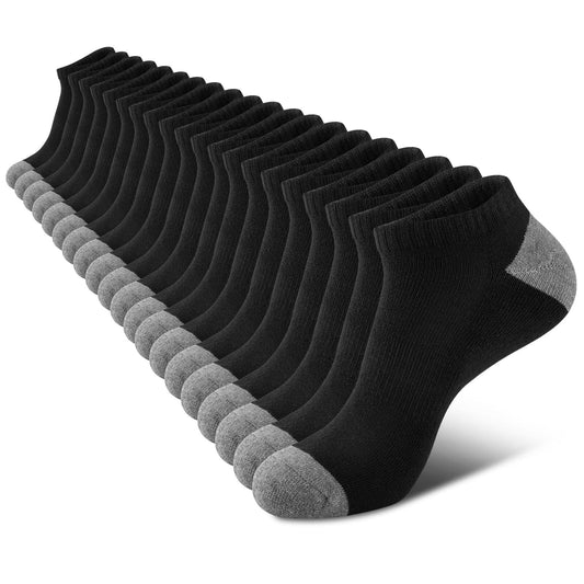 KOITHOT 10 Pairs Mens Cushion Ankle Socks Men 10 Pack Low Cut